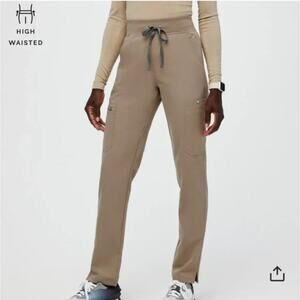 NWT Figs Tan High Waisted Yola Technical Collection Size S